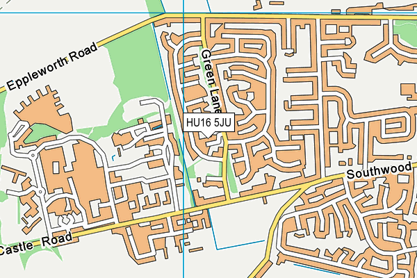 Cottingham Ladies Gym (Closed) map (HU16 5JU) - OS VectorMap District (Ordnance Survey)