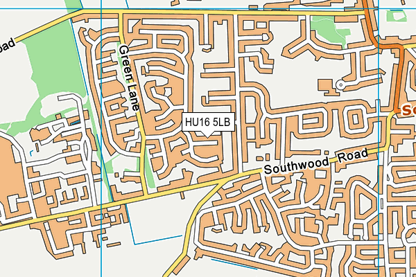 HU16 5LB map - OS VectorMap District (Ordnance Survey)