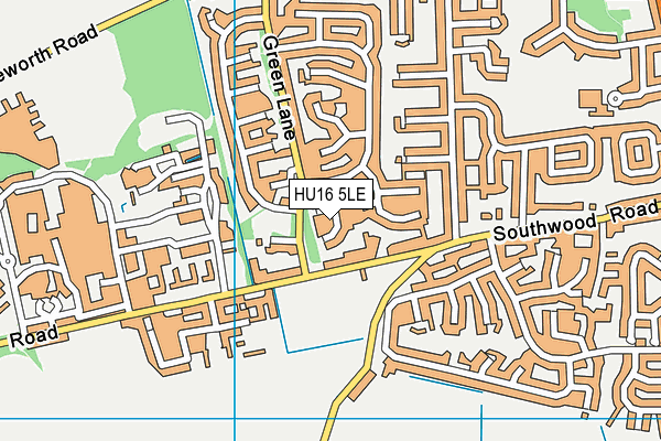 HU16 5LE map - OS VectorMap District (Ordnance Survey)