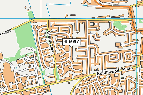 HU16 5LG map - OS VectorMap District (Ordnance Survey)