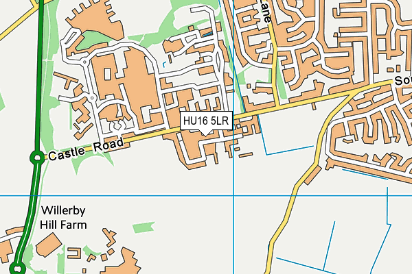 HU16 5LR map - OS VectorMap District (Ordnance Survey)