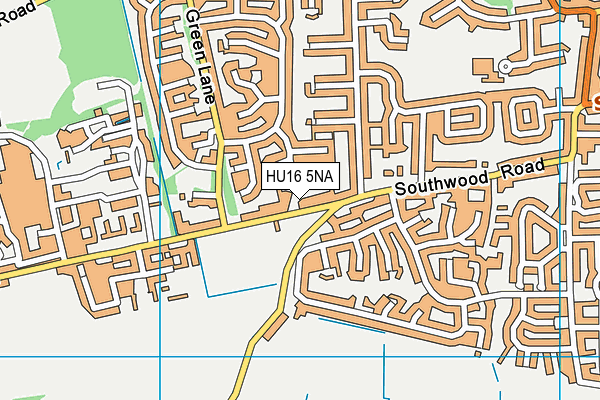 HU16 5NA map - OS VectorMap District (Ordnance Survey)