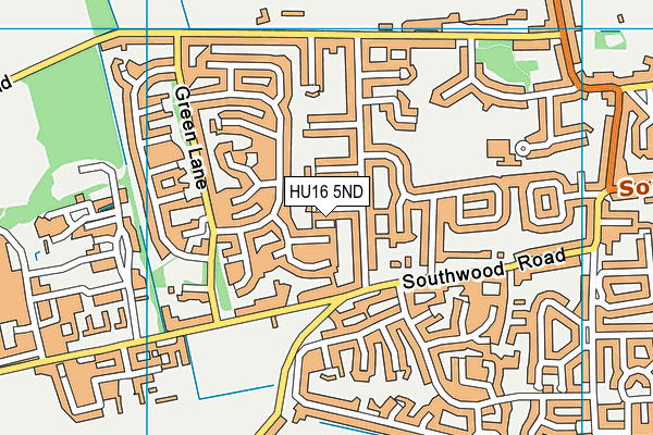 HU16 5ND map - OS VectorMap District (Ordnance Survey)