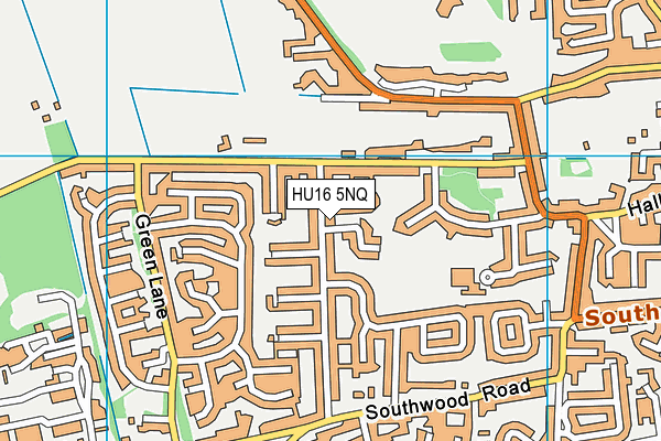 HU16 5NQ map - OS VectorMap District (Ordnance Survey)