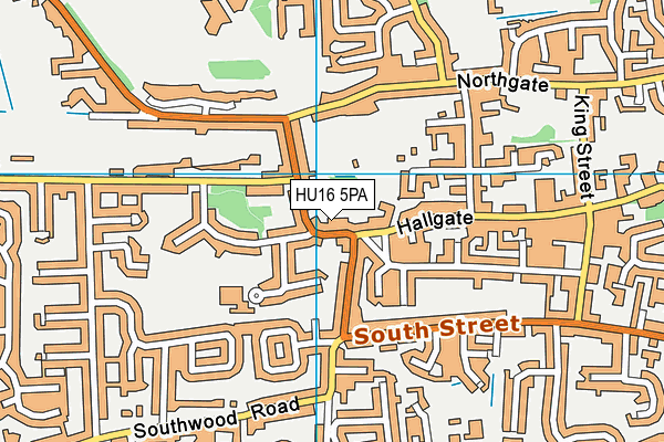 HU16 5PA map - OS VectorMap District (Ordnance Survey)