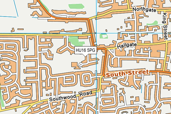 HU16 5PG map - OS VectorMap District (Ordnance Survey)
