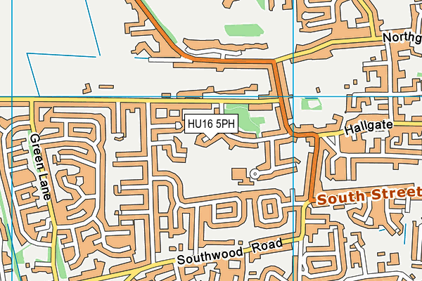 HU16 5PH map - OS VectorMap District (Ordnance Survey)