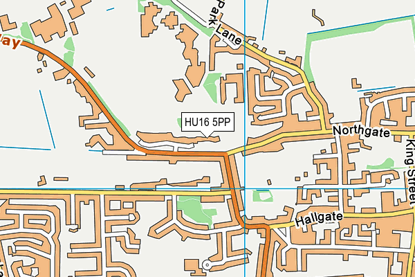 HU16 5PP map - OS VectorMap District (Ordnance Survey)
