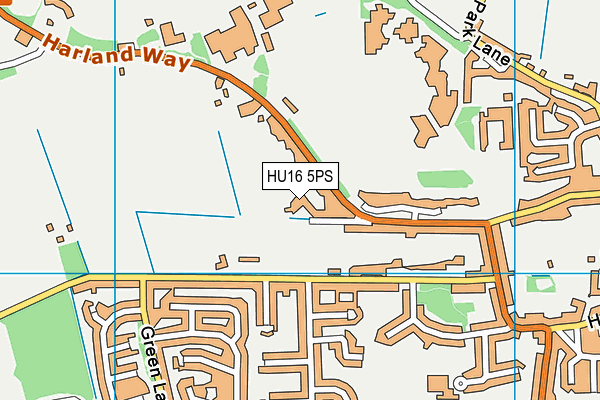 HU16 5PS map - OS VectorMap District (Ordnance Survey)
