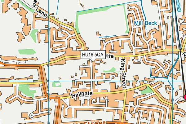HU16 5QA map - OS VectorMap District (Ordnance Survey)