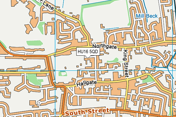 HU16 5QD map - OS VectorMap District (Ordnance Survey)