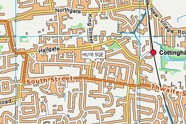 HU16 5QE map - OS VectorMap District (Ordnance Survey)
