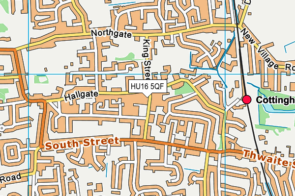 HU16 5QF map - OS VectorMap District (Ordnance Survey)