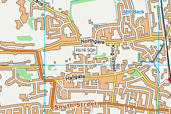 HU16 5QH map - OS VectorMap District (Ordnance Survey)