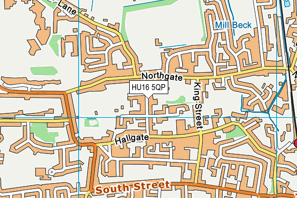 HU16 5QP map - OS VectorMap District (Ordnance Survey)