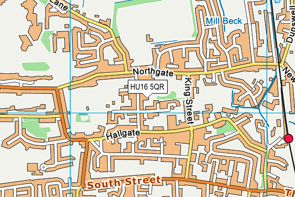 HU16 5QR map - OS VectorMap District (Ordnance Survey)