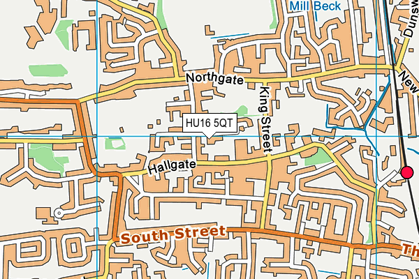 HU16 5QT map - OS VectorMap District (Ordnance Survey)