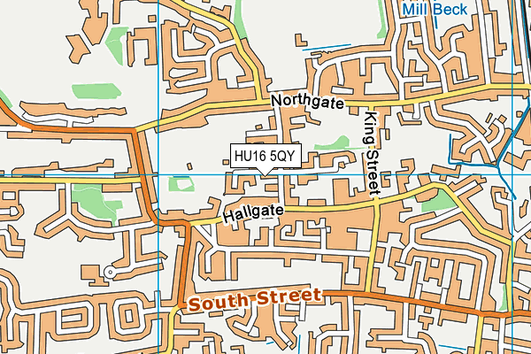 HU16 5QY map - OS VectorMap District (Ordnance Survey)