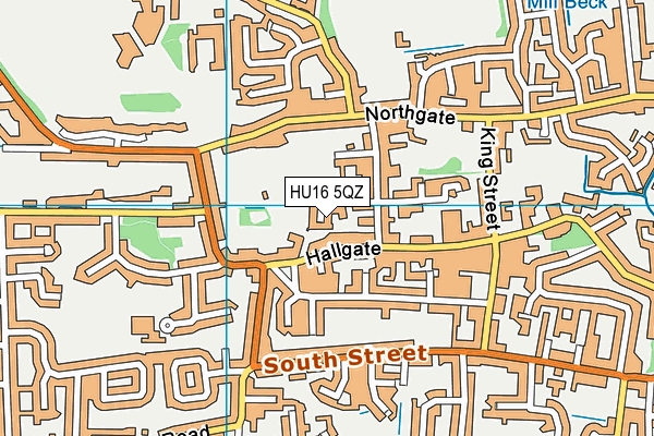 HU16 5QZ map - OS VectorMap District (Ordnance Survey)