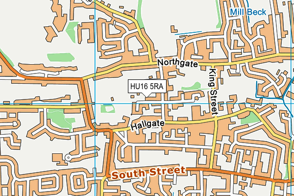 HU16 5RA map - OS VectorMap District (Ordnance Survey)