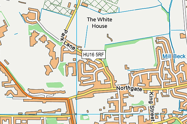 HU16 5RF map - OS VectorMap District (Ordnance Survey)