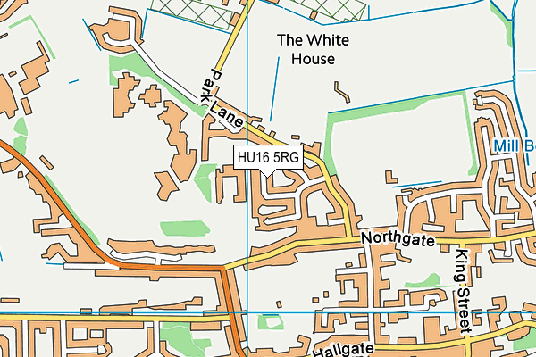 HU16 5RG map - OS VectorMap District (Ordnance Survey)