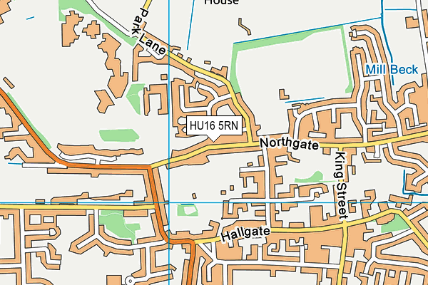HU16 5RN map - OS VectorMap District (Ordnance Survey)