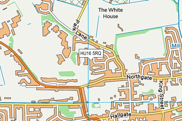 HU16 5RQ map - OS VectorMap District (Ordnance Survey)