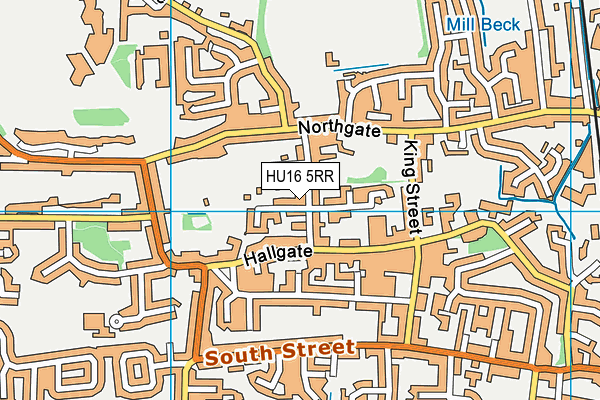 HU16 5RR map - OS VectorMap District (Ordnance Survey)