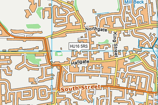 HU16 5RS map - OS VectorMap District (Ordnance Survey)