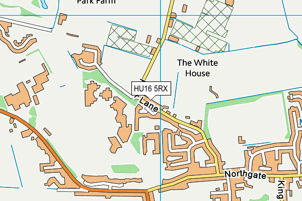 HU16 5RX map - OS VectorMap District (Ordnance Survey)