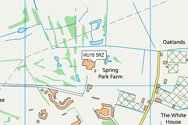 HU16 5RZ map - OS VectorMap District (Ordnance Survey)