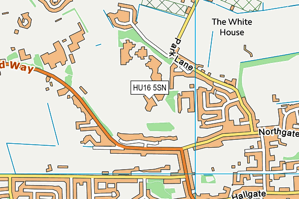 HU16 5SN map - OS VectorMap District (Ordnance Survey)