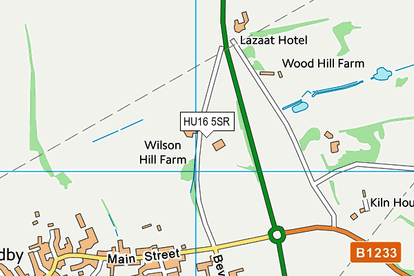 HU16 5SR map - OS VectorMap District (Ordnance Survey)