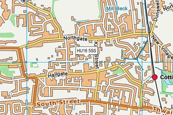 HU16 5SS map - OS VectorMap District (Ordnance Survey)