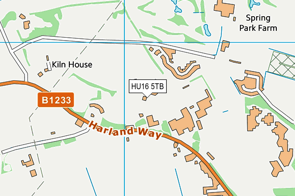 HU16 5TB map - OS VectorMap District (Ordnance Survey)
