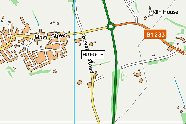 HU16 5TF map - OS VectorMap District (Ordnance Survey)