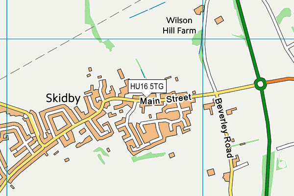 HU16 5TG map - OS VectorMap District (Ordnance Survey)