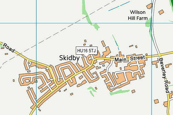 HU16 5TJ map - OS VectorMap District (Ordnance Survey)