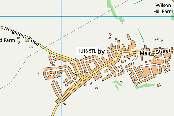 HU16 5TL map - OS VectorMap District (Ordnance Survey)