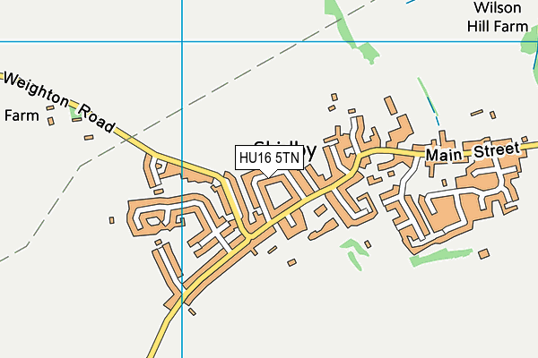 HU16 5TN map - OS VectorMap District (Ordnance Survey)