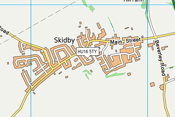 HU16 5TY map - OS VectorMap District (Ordnance Survey)