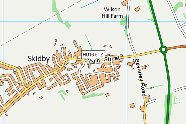 HU16 5TZ map - OS VectorMap District (Ordnance Survey)