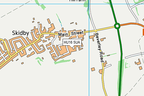 HU16 5UA map - OS VectorMap District (Ordnance Survey)