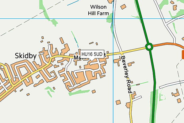 HU16 5UD map - OS VectorMap District (Ordnance Survey)