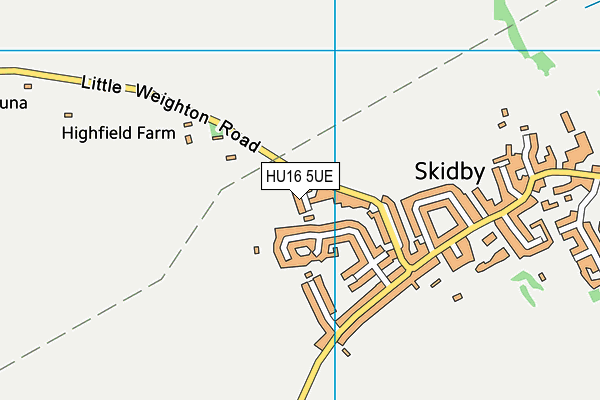 HU16 5UE map - OS VectorMap District (Ordnance Survey)