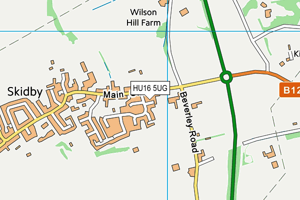 HU16 5UG map - OS VectorMap District (Ordnance Survey)