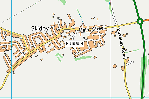 HU16 5UH map - OS VectorMap District (Ordnance Survey)