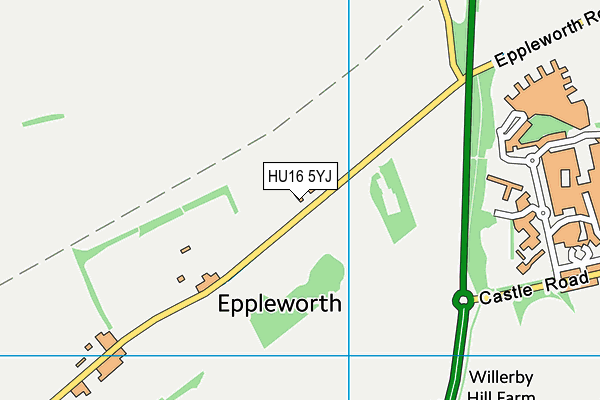 HU16 5YJ map - OS VectorMap District (Ordnance Survey)