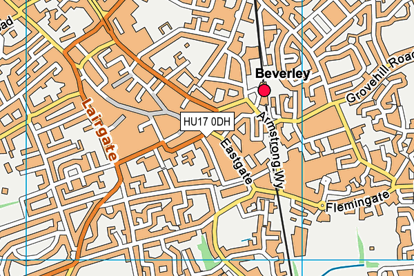 HU17 0DH map - OS VectorMap District (Ordnance Survey)